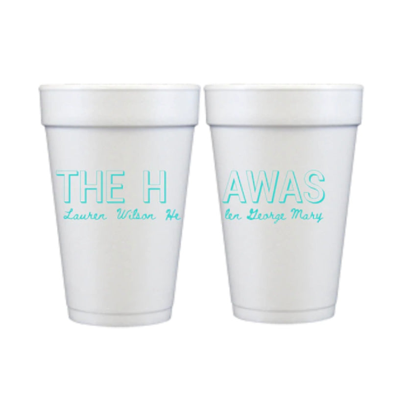 Two Letter Stripe Monogram Styrofoam Cups – Shop Golden Grove