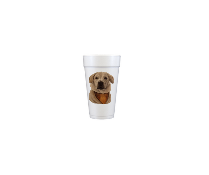 Custom Dog Styrofoam Cups
