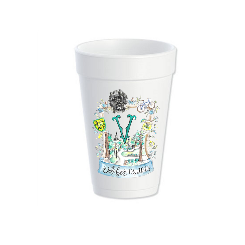 Full Color Styrofoam Cup 16 & 20 oz