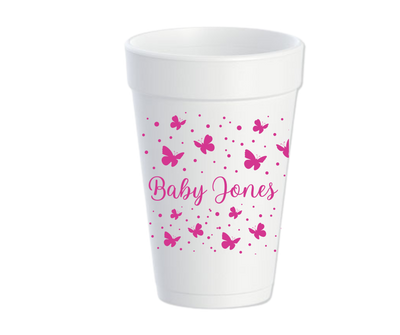 Baby Girl Butterfly Customizable Cup