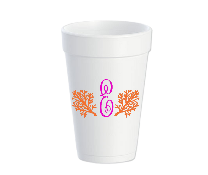Coral Beach Initial Customizable Cup