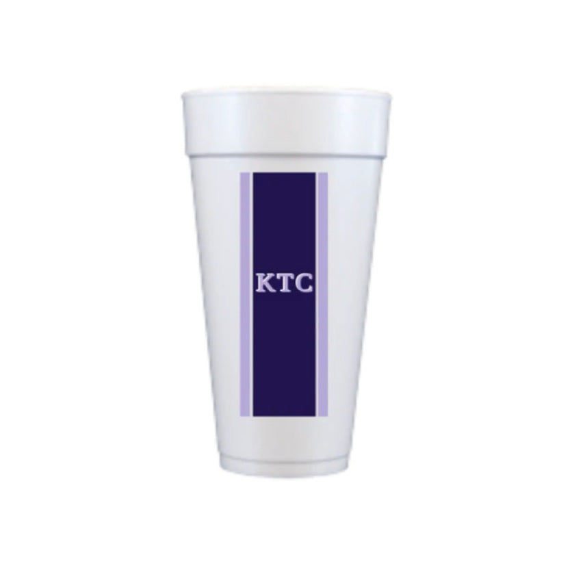 Three Letter Stripe Monogram Styrofoam Cup – Shop Golden Grove