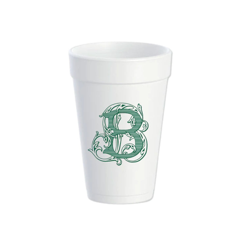 Vine Letter Styrofoam Customizable Cup